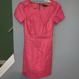 Pink leather dress